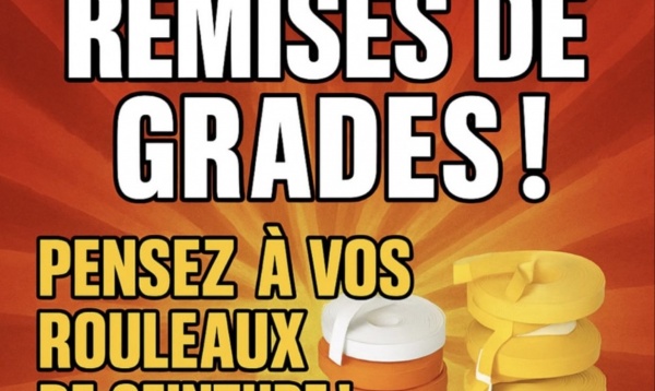 Pensez à vos ceintures avec notre partenaire Leader Sport !