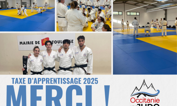 Taxe d’apprentissage : la Ligue Occitanie de Judo remercie ses partenaires